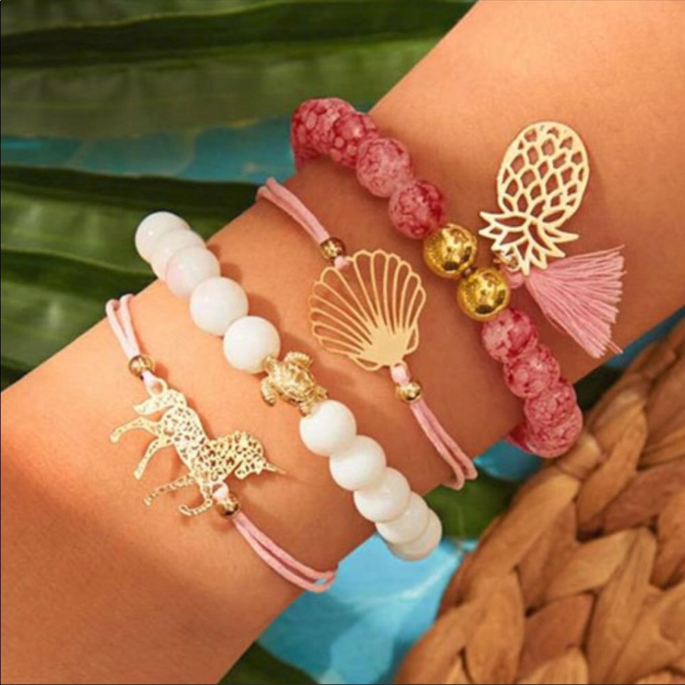 Pineapple Turtle Marbled Bracelets